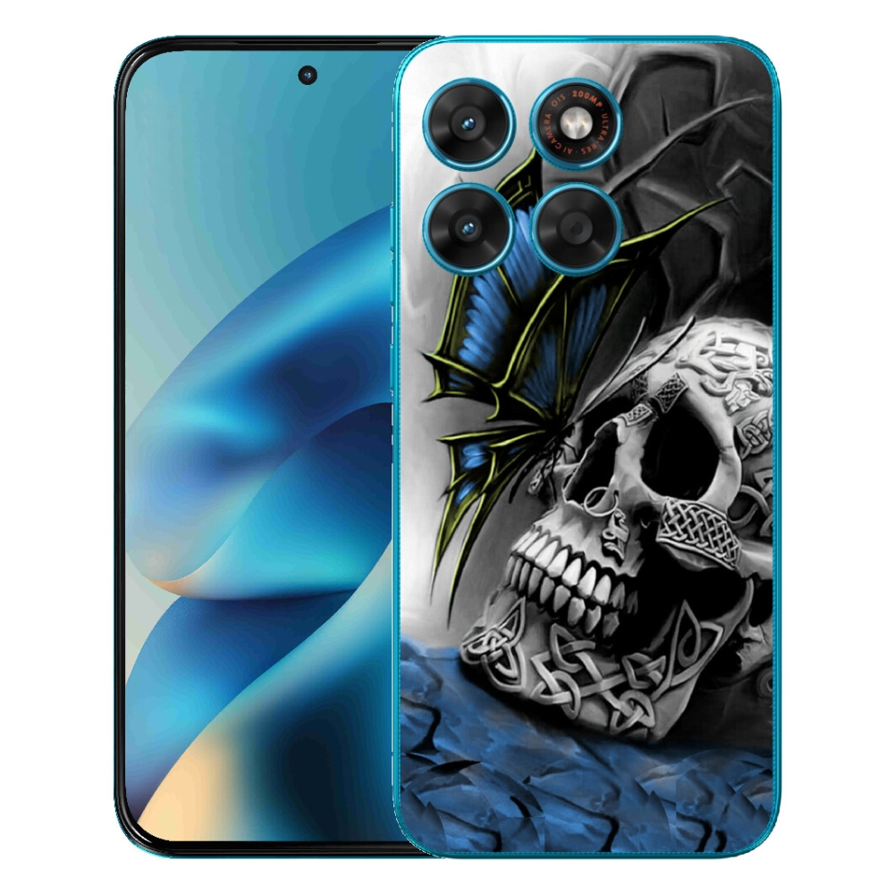 mmCase géltok a Motorola Moto G87/G77/G67-hez – pillangó és koponya