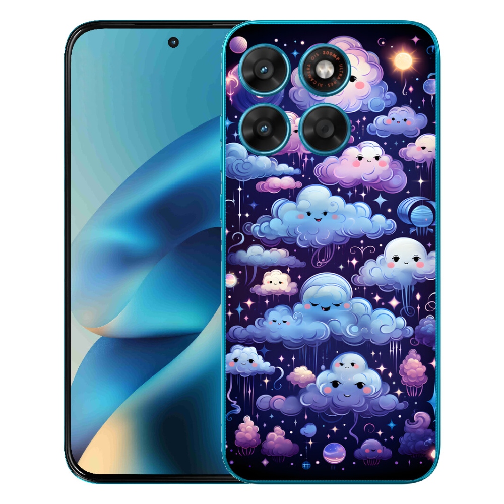 mmCase gél tok a Motorola Moto G87/G77/G67 készülékekhez – felhőmintás