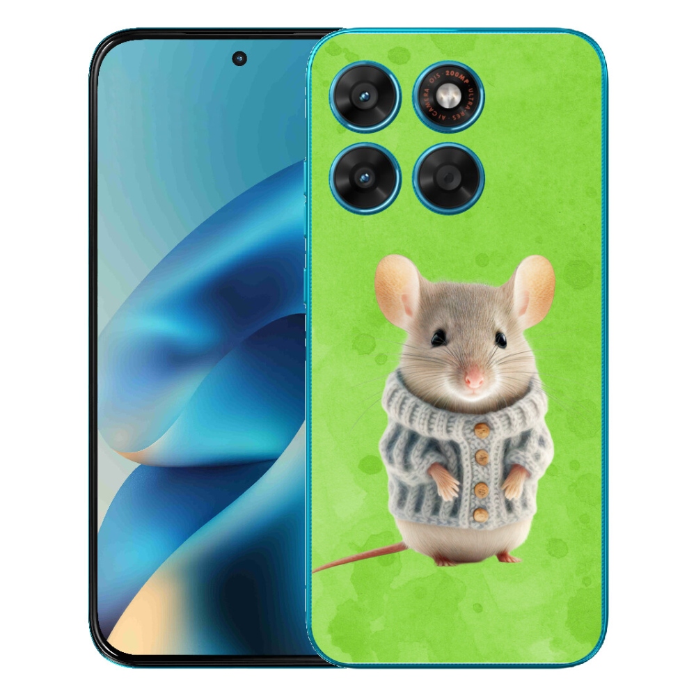 mmCase gélhuzat a Motorola Moto G87/G77/G67-hez – egér pulóverben