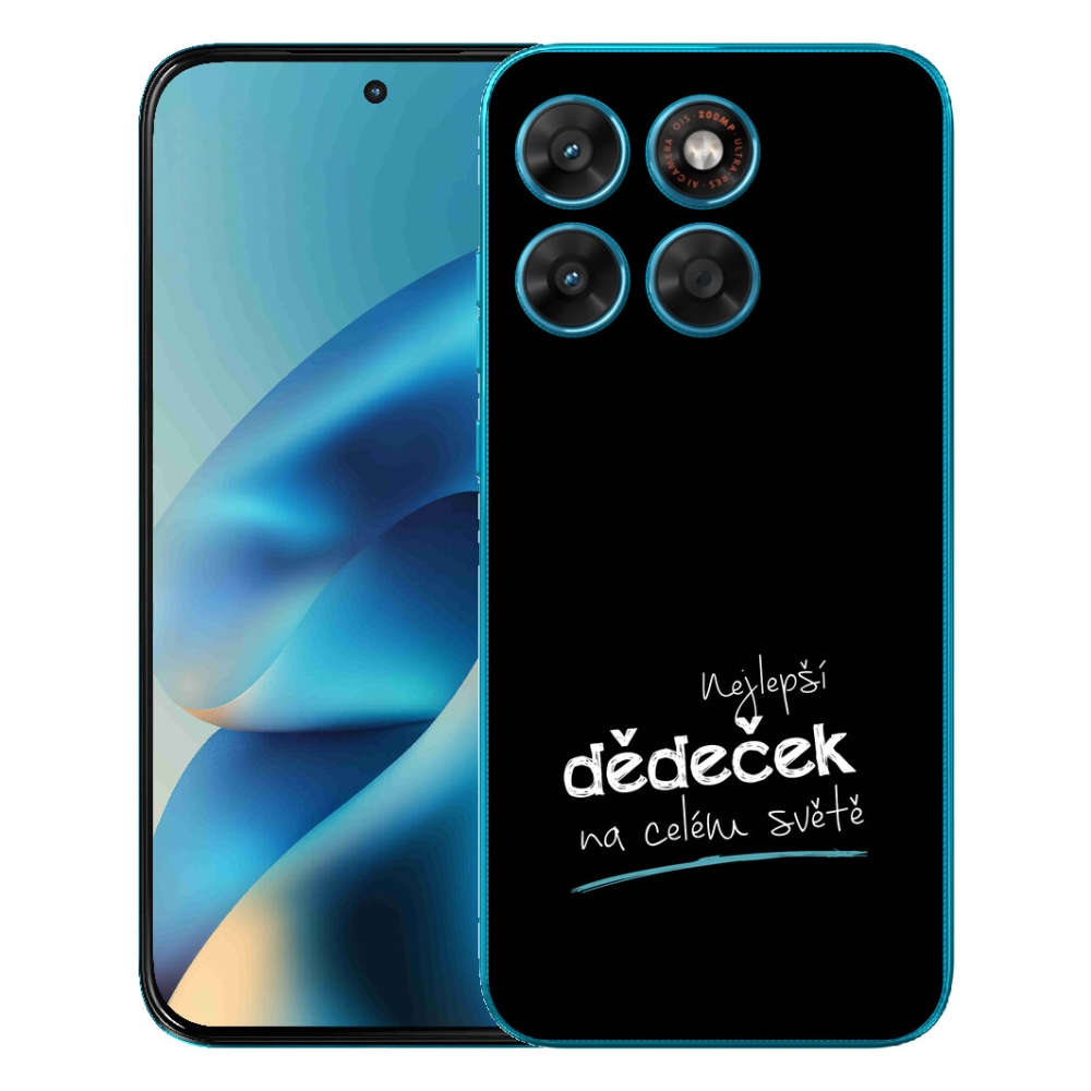 mmCase géltok a Motorola Moto G87/G77/G67-hez – a legjobb „nagypapa 3” fekete háttérrel