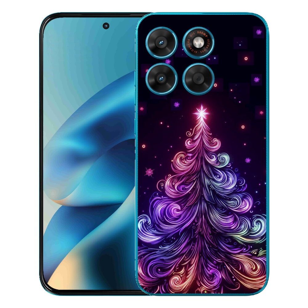 mmCase gél tok a Motorola Moto G87/G77/G67 készülékekhez – neon karácsonyfa 1