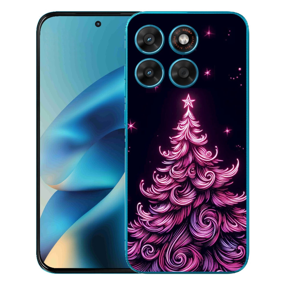 mmCase gél tok a Motorola Moto G87/G77/G67 készülékekhez – neon karácsonyfa 2