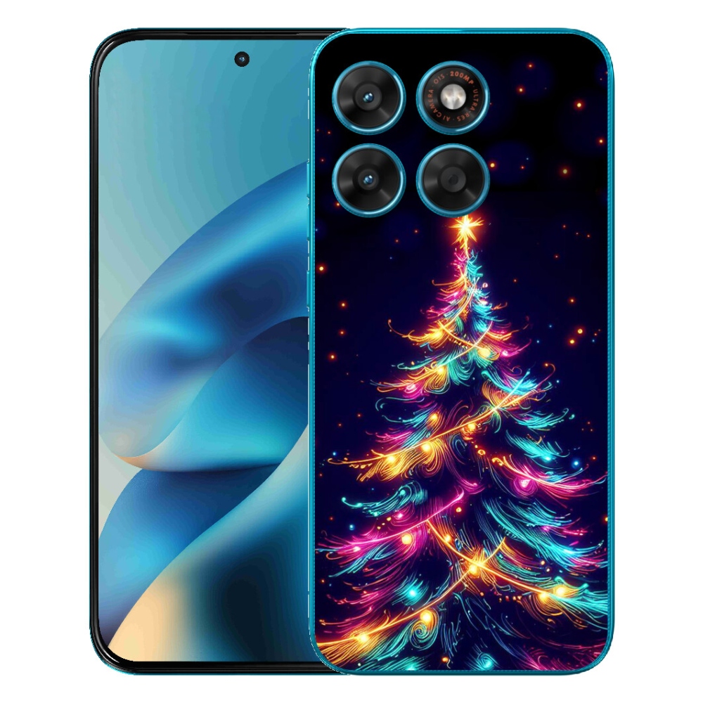 mmCase gél tok a Motorola Moto G87/G77/G67 készülékekhez – neon karácsonyfa