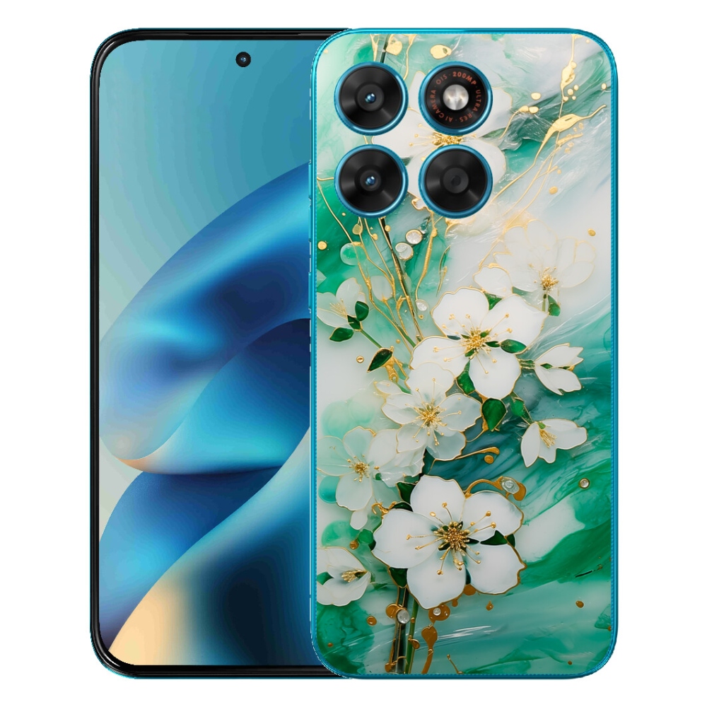 mmCase gél tok a Motorola Moto G87/G77/G67 készülékekhez – finom virágok
