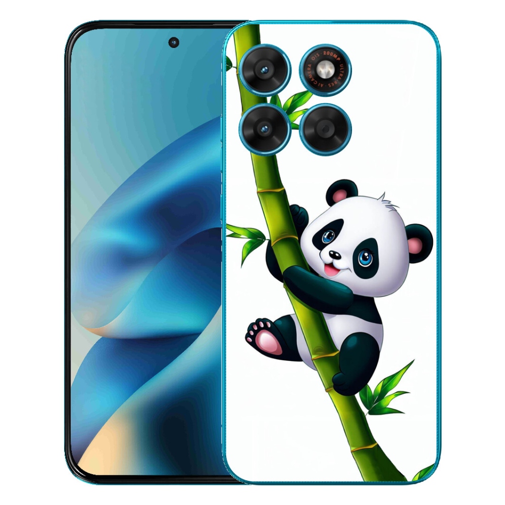 mmCase géltok a Motorola Moto G87/G77/G67 készülékekhez – panda bambuszon
