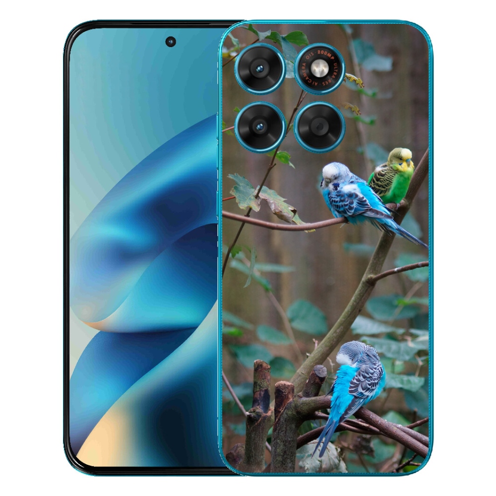 mmCase gél tok a Motorola Moto G87/G77/G67 készülékekhez – papagájok egy ágon