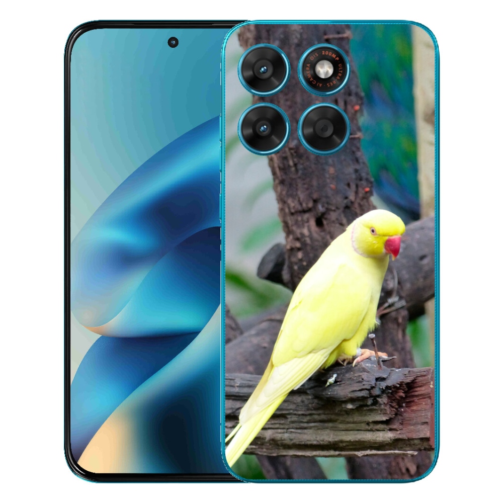 mmCase gél tok a Motorola Moto G87/G77/G67-hez – sárga alexandri papagáj