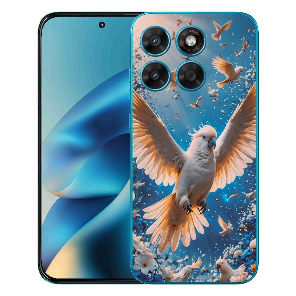 mmCase géltok a Motorola Moto G87/G77/G67 készülékekhez – kakadu papagáj