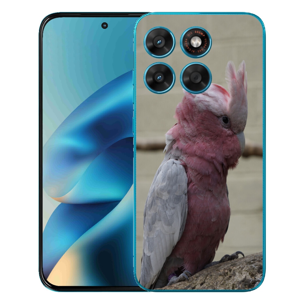 mmCase gélhuzat a Motorola Moto G87/G77/G67 készülékekhez – rózsaszín kakadu papagáj