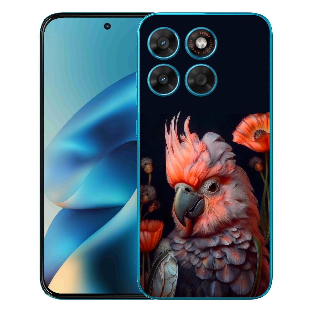 mmCase gél tok a Motorola Moto G87/G77/G67-hez – színes kakadu papagáj