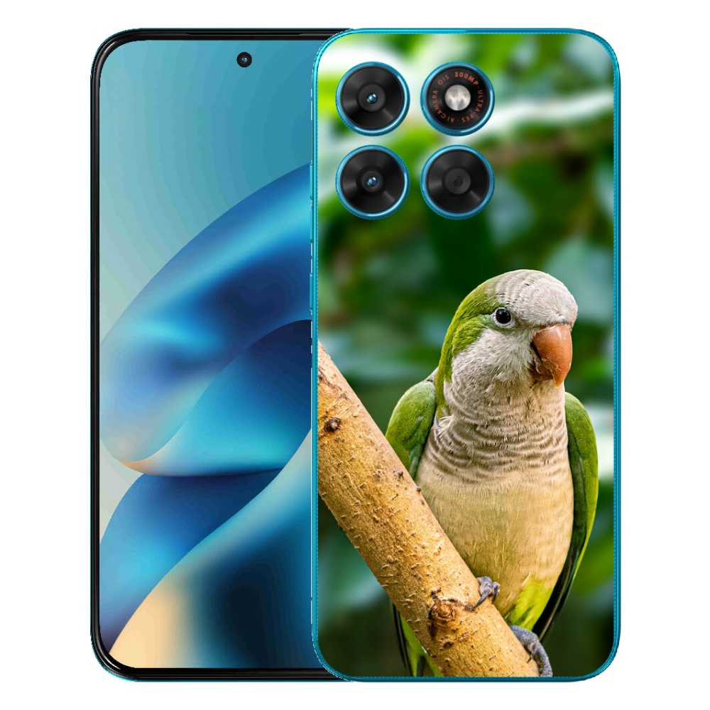 mmCase gélhuzat a Motorola Moto G87/G77/G67 készülékekhez – papagáj és szerzetes