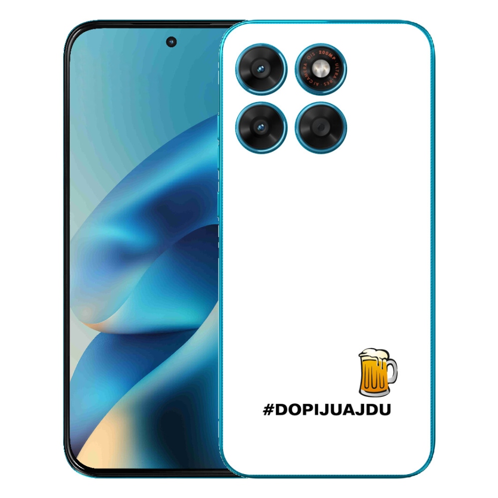 mmCase gél tok a Motorola Moto G87/G77/G67 készülékekhez – sörös motívum, 1 db, fehér háttérrel