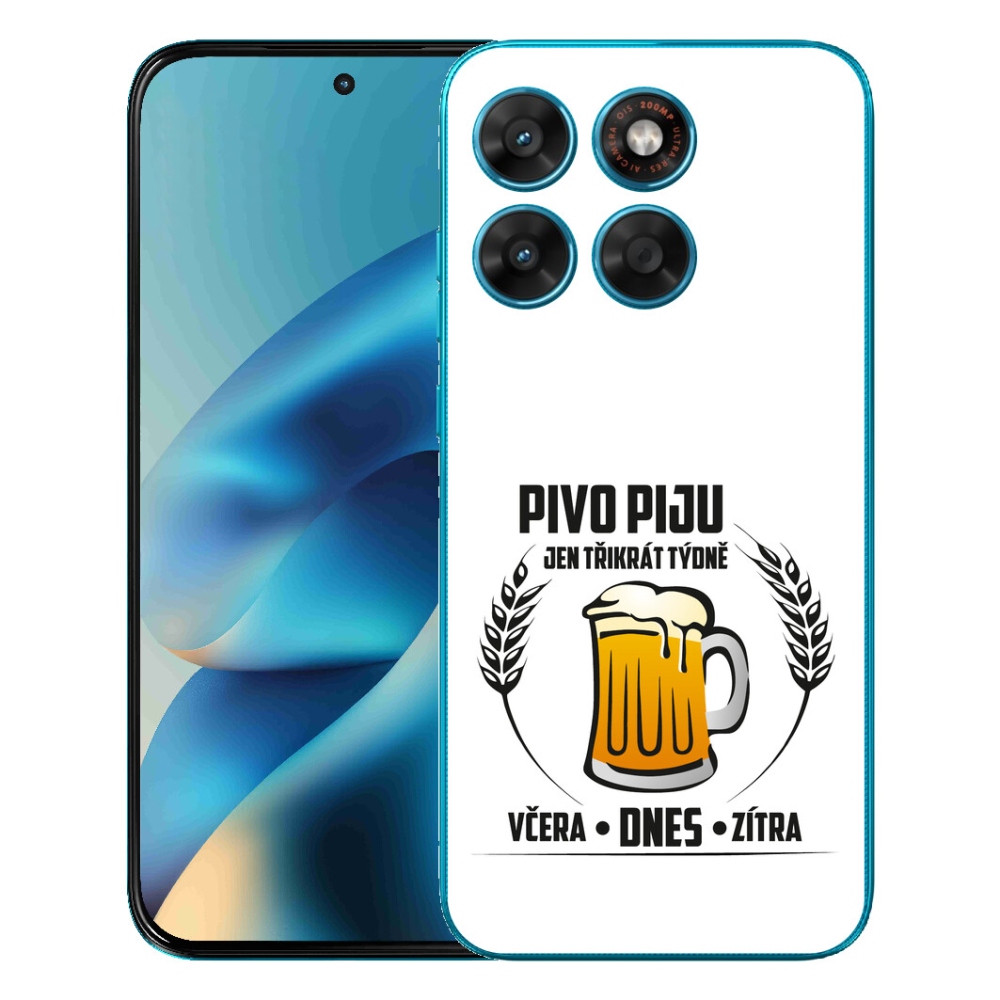 mmCase géltok a Motorola Moto G87/G77/G67 készülékekhez – sörös motívum, fehér háttérrel
