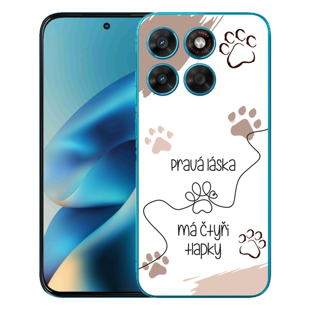 mmCase gél tok a Motorola Moto G87/G77/G67 készülékekhez – kutyás motívum, 1 db, fehér háttérrel