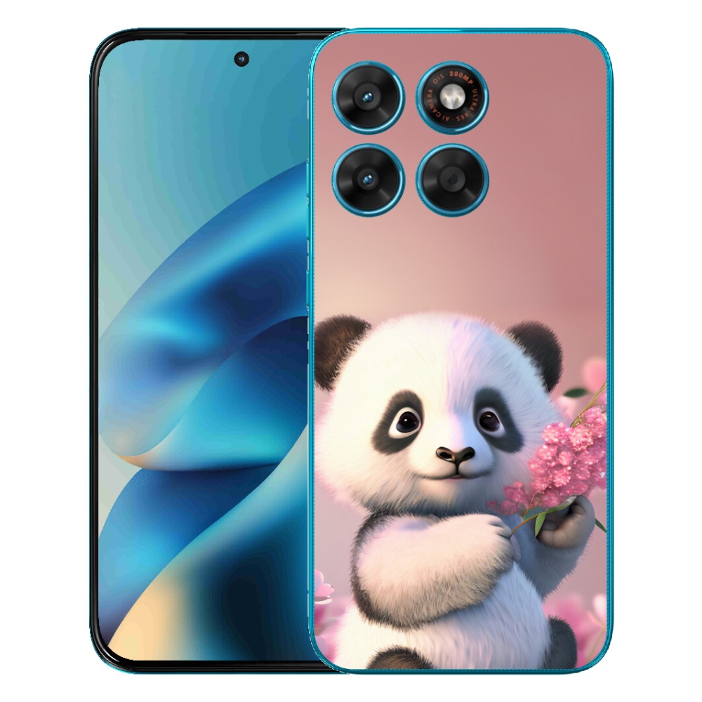 mmCase gél tok a Motorola Moto G87/G77/G67-hez – aranyos panda