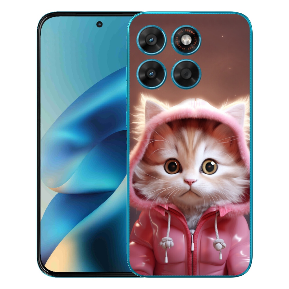 mmCase gél tok a Motorola Moto G87/G77/G67-hez – aranyos cica 3