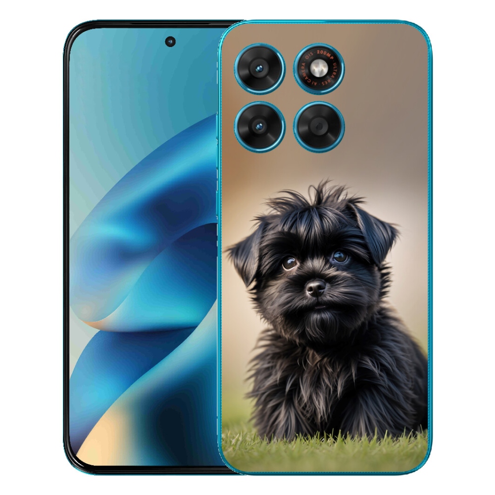 mmCase gél tok a Motorola Moto G87/G77/G67-hez – aranyos fekete kutyus