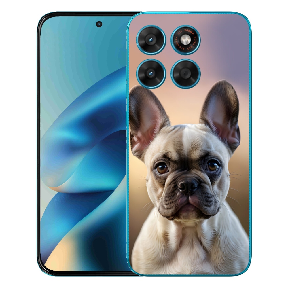 mmCase gél tok a Motorola Moto G87/G77/G67-hez – aranyos francia buldog