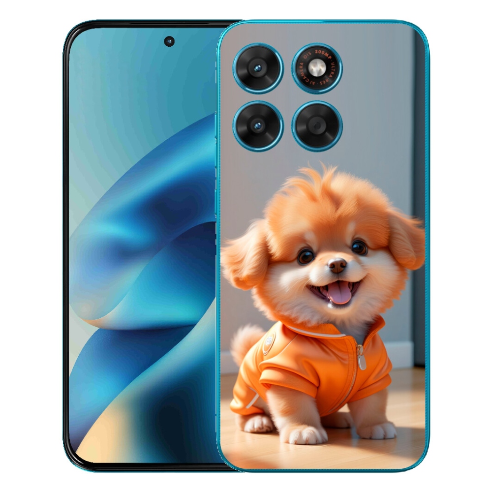 mmCase gél tok a Motorola Moto G87/G77/G67-hez – aranyos pomerániai pulóverben