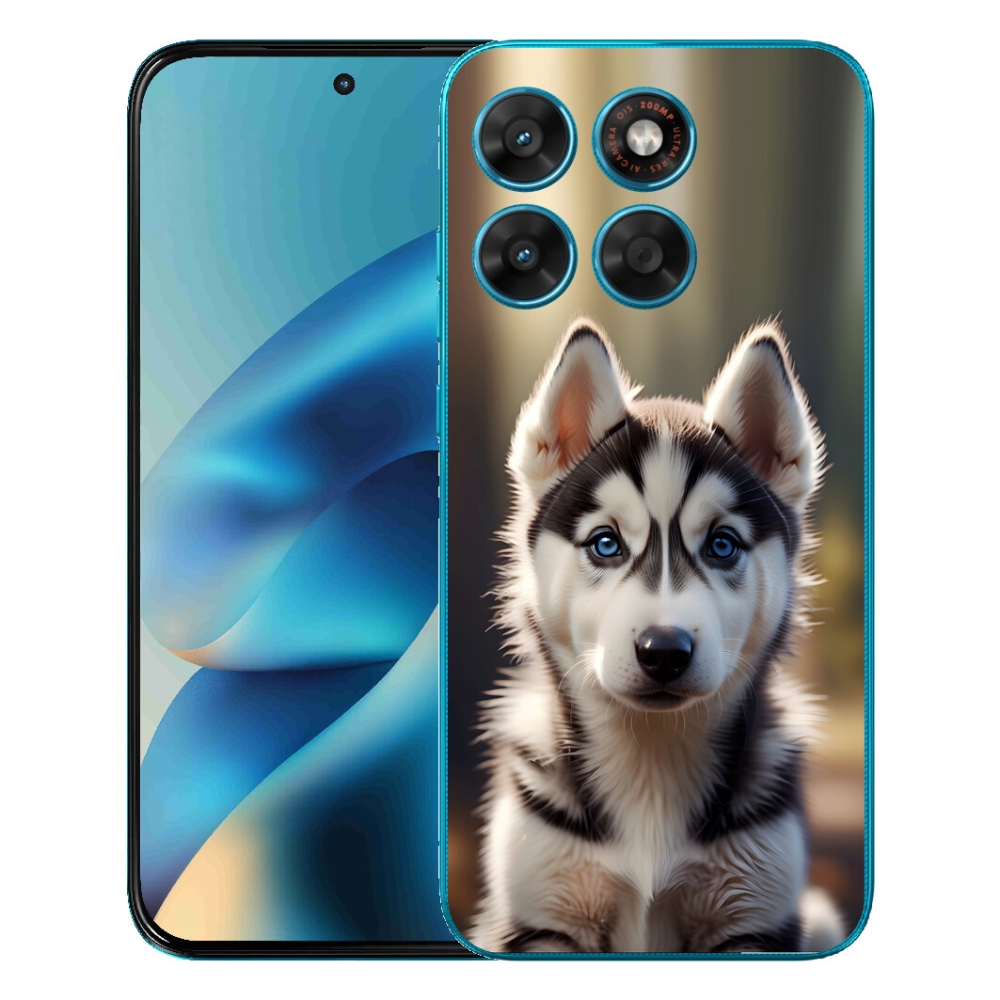 mmCase gél tok a Motorola Moto G87/G77/G67-hez – aranyos szibériai husky