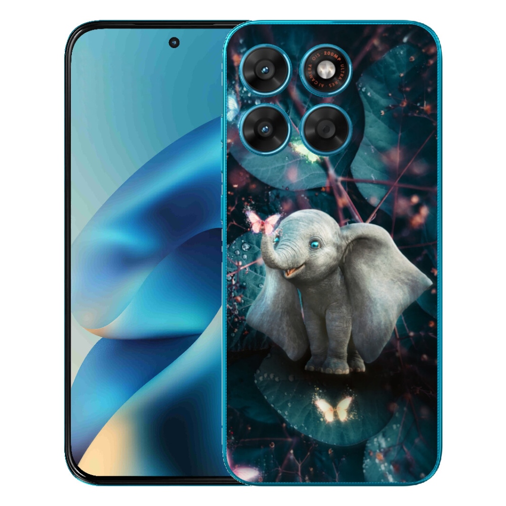 mmCase gél tok a Motorola Moto G87/G77/G67-hez – aranyos elefánt