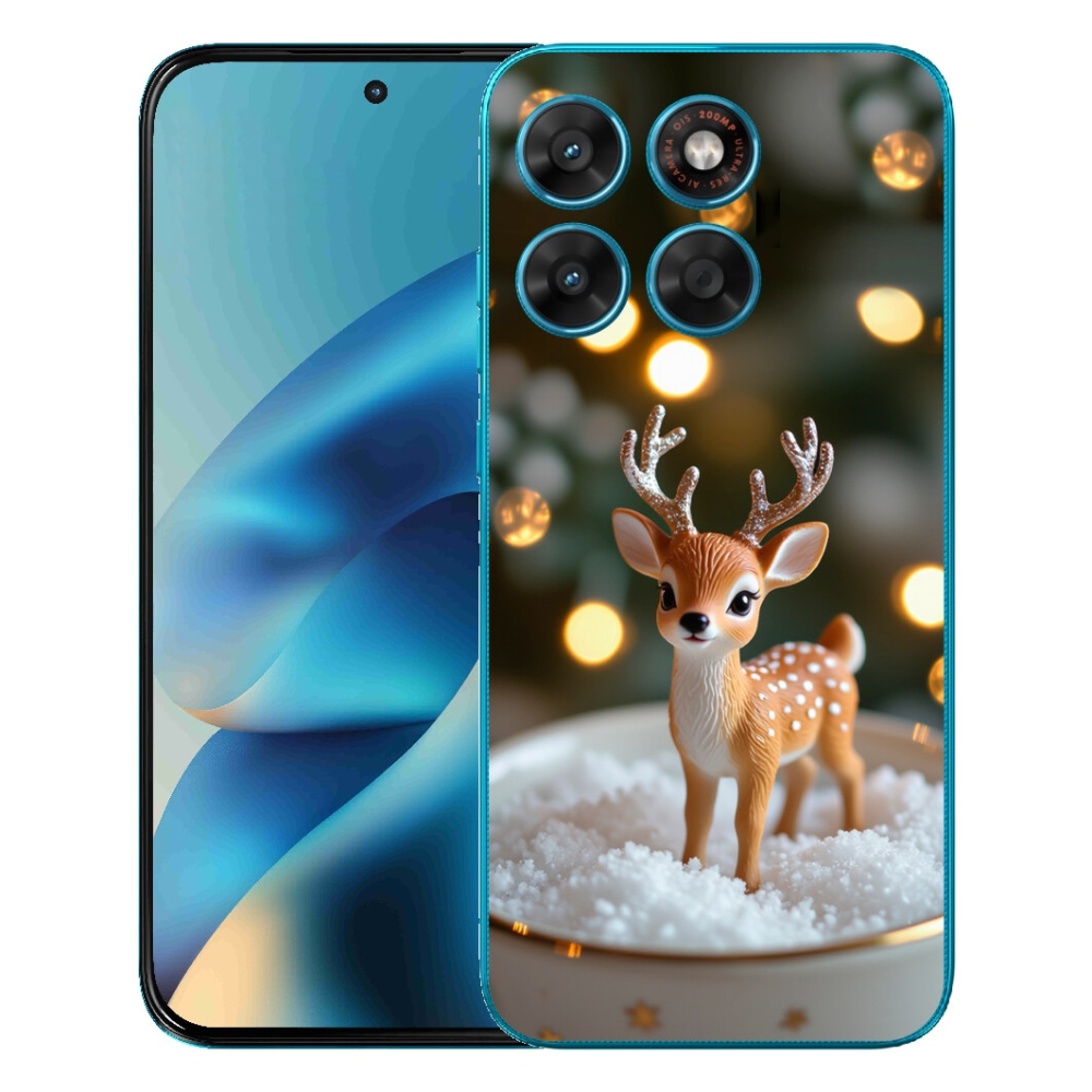 mmCase gél tok a Motorola Moto G87/G77/G67-hez – aranyos karácsonyi szarvas
