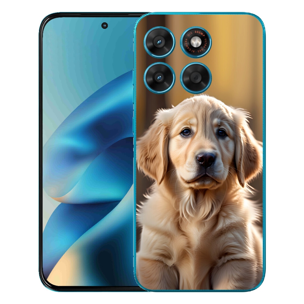 mmCase gél tok a Motorola Moto G87/G77/G67-hez – aranyos arany retriever