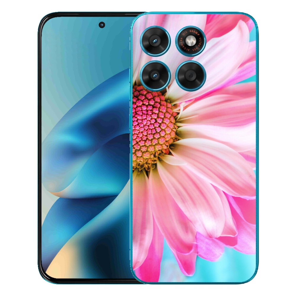 mmCase gél tok a Motorola Moto G87/G77/G67 készülékekhez – rózsaszín virág