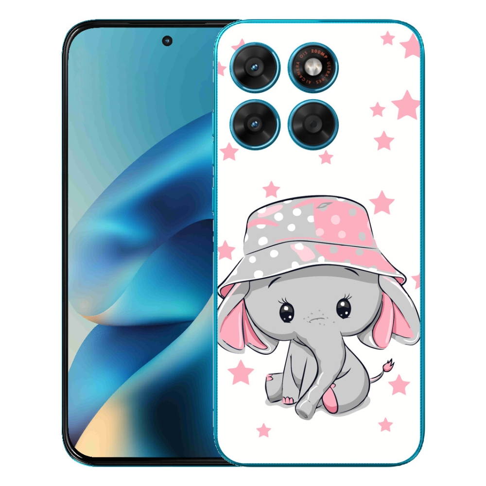 mmCase gél tok a Motorola Moto G87/G77/G67 készülékekhez – rózsaszín elefánt