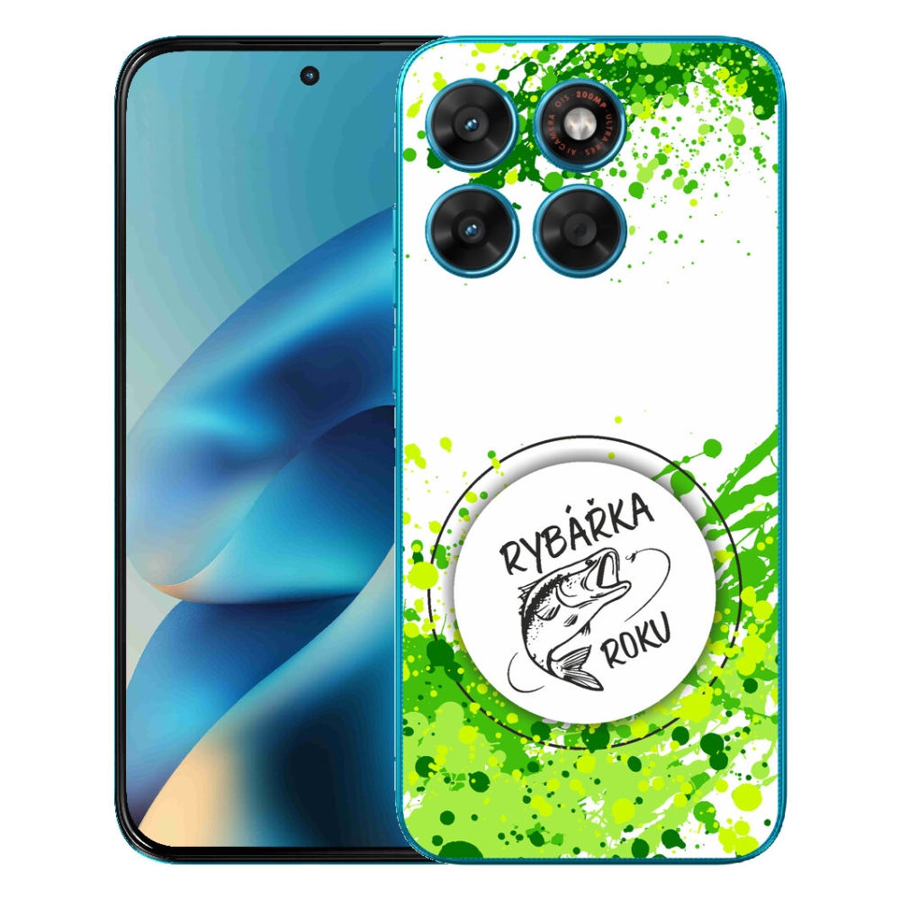 mmCase géltok a Motorola Moto G87/G77/G67-hez – „Az év horgásza” fehér háttérrel