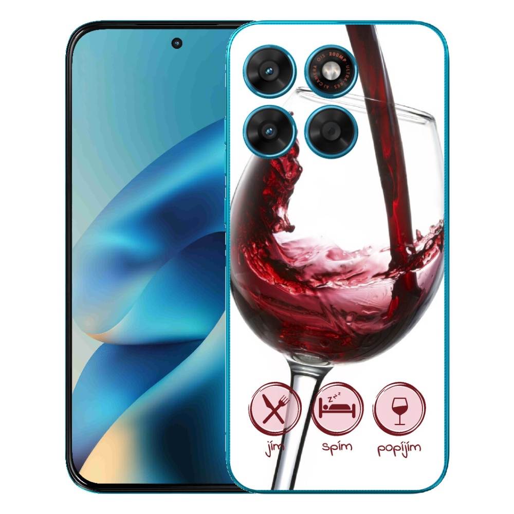 mmCase gél tok a Motorola Moto G87/G77/G67 készülékekhez – vörösboros pohár