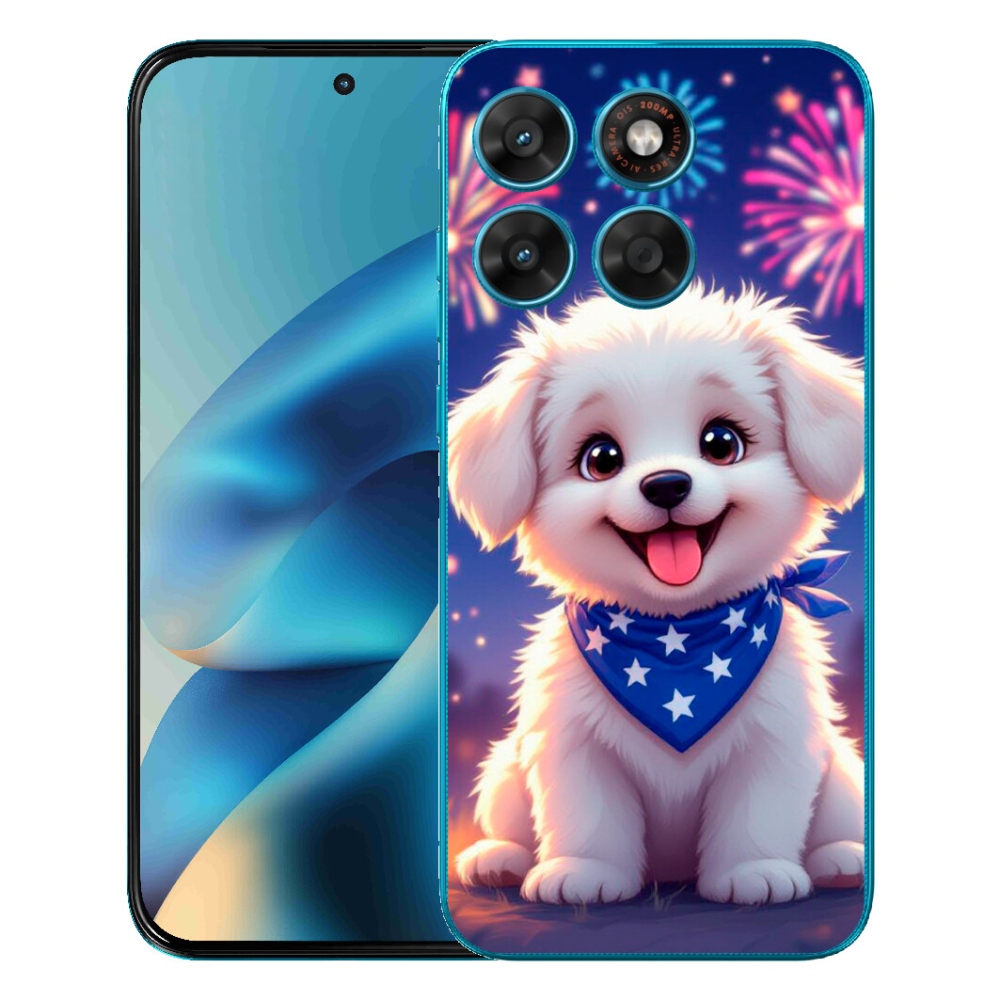mmCase gél tok a Motorola Moto G87/G77/G67 készülékekhez – ünnepi kiskutya