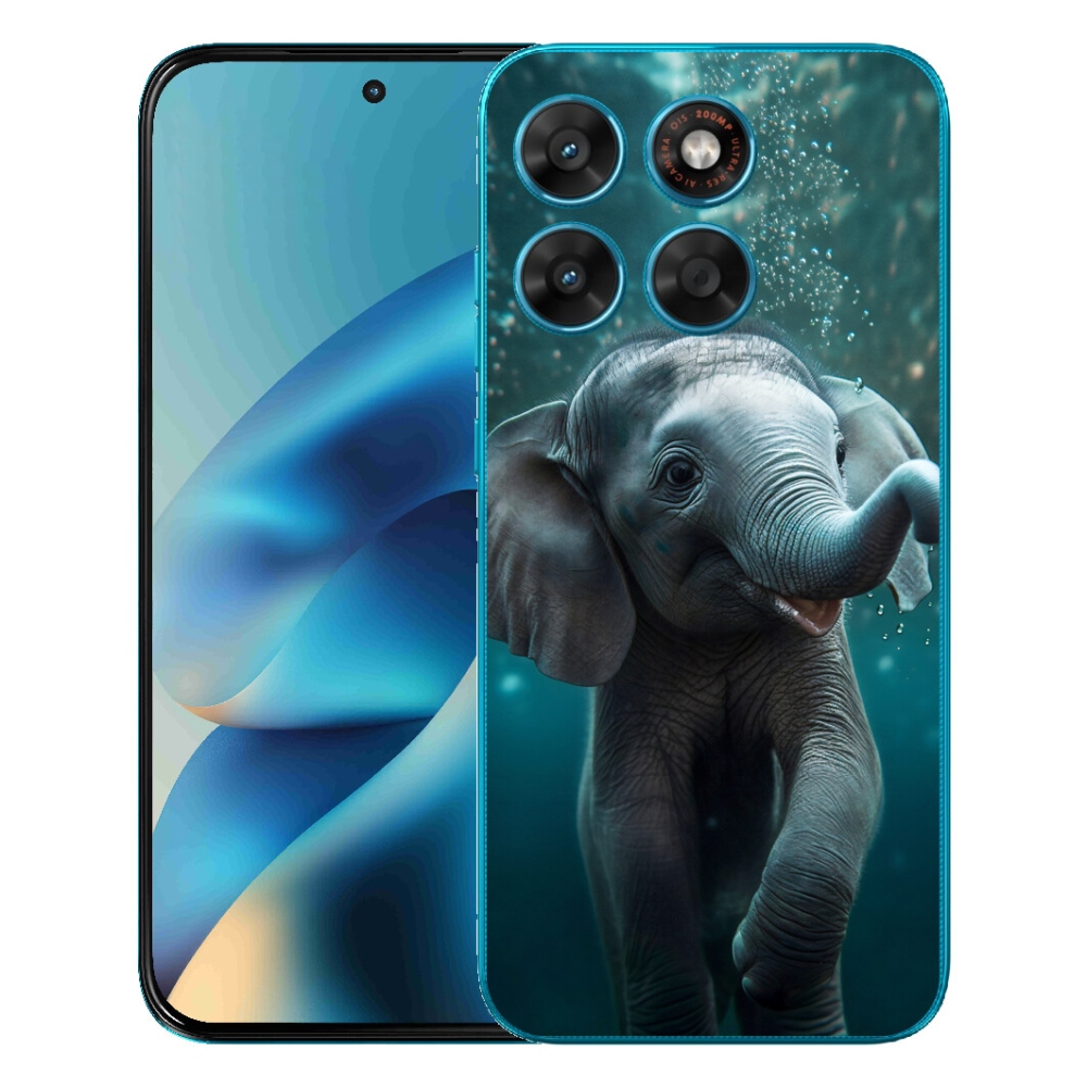 mmCase géltok a Motorola Moto G87/G77/G67 készülékekhez – víz alatti elefánt