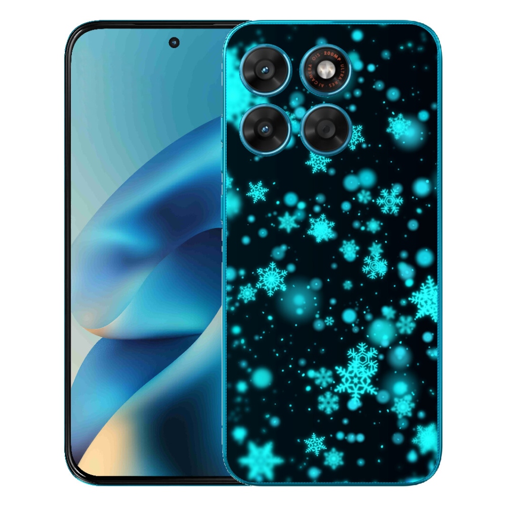mmCase gél tok a Motorola Moto G87/G77/G67 készülékekhez – hópelyhek 1