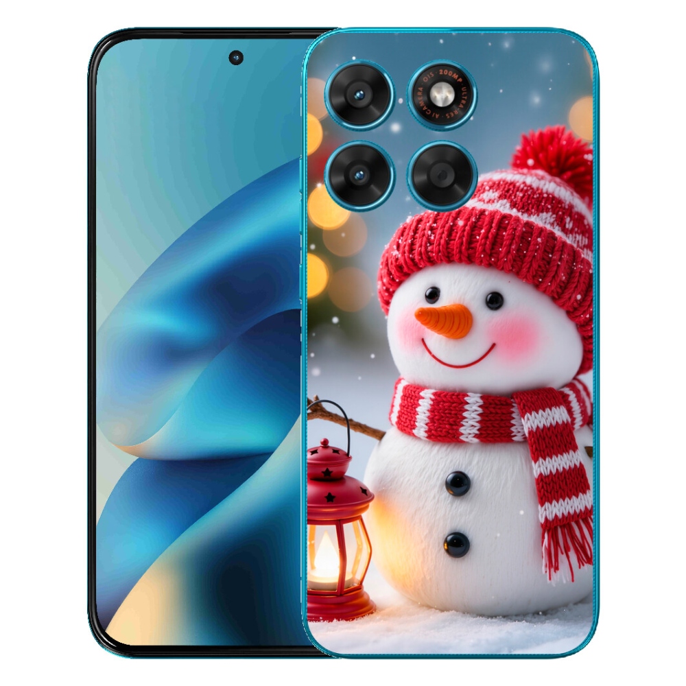mmCase géltok a Motorola Moto G87/G77/G67 készülékekhez – hóember 2