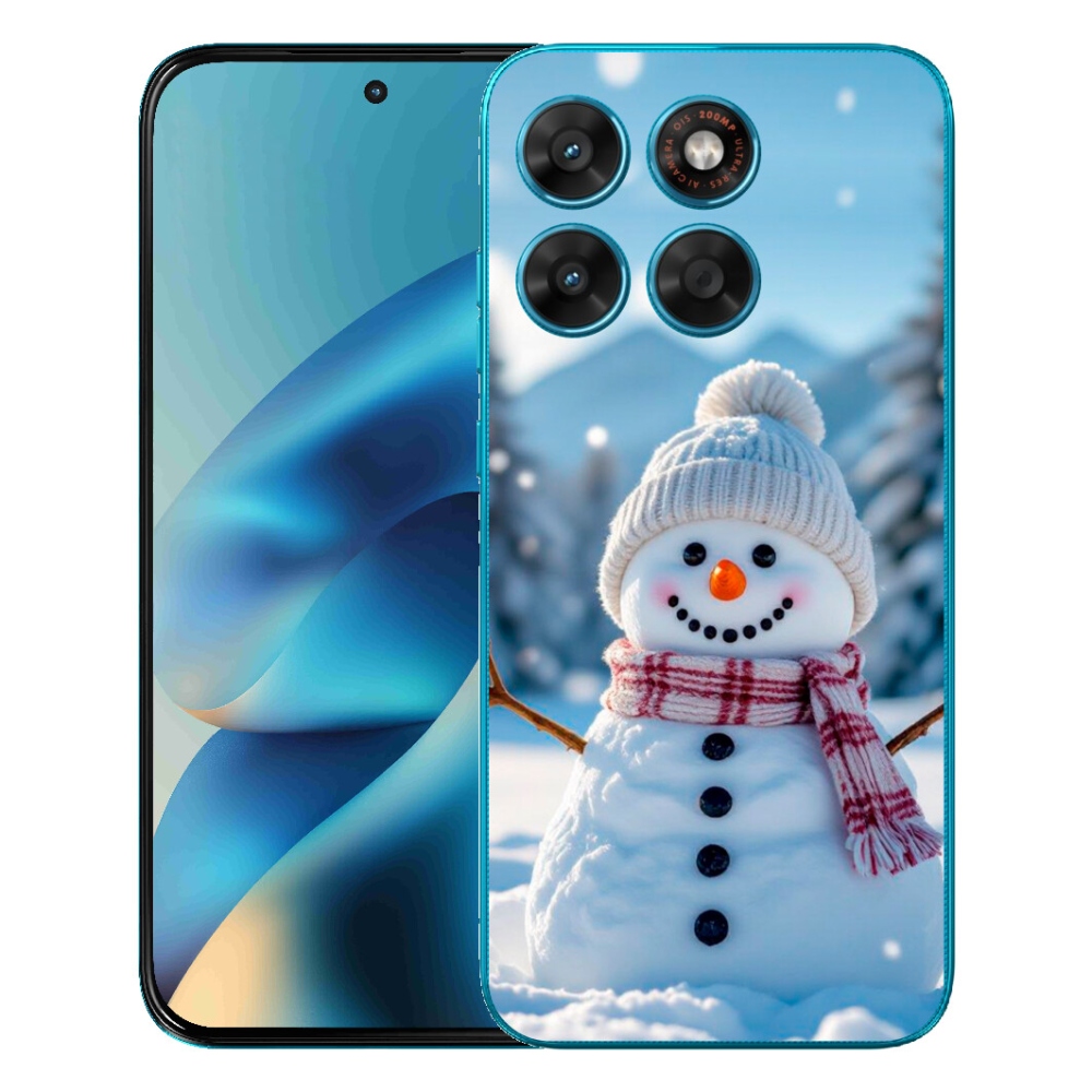 mmCase géltok a Motorola Moto G87/G77/G67 készülékekhez – hóember 3