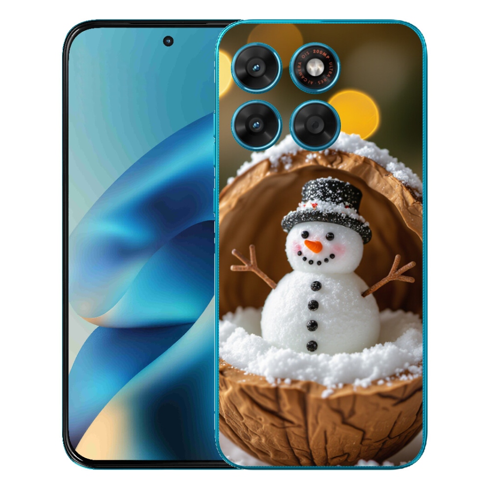 mmCase géltok a Motorola Moto G87/G77/G67 készülékekhez – hóember 4