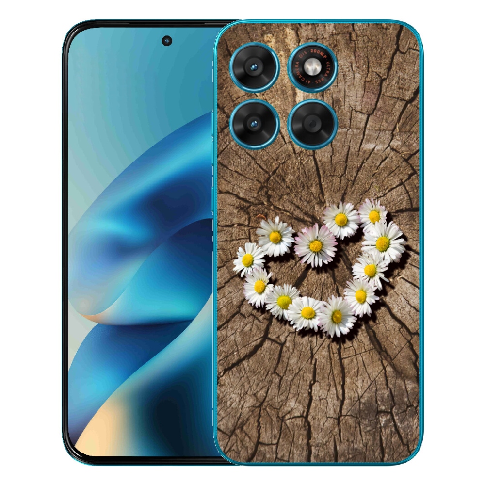 mmCase géltok a Motorola Moto G87/G77/G67 készülékekhez – margaréta mintás