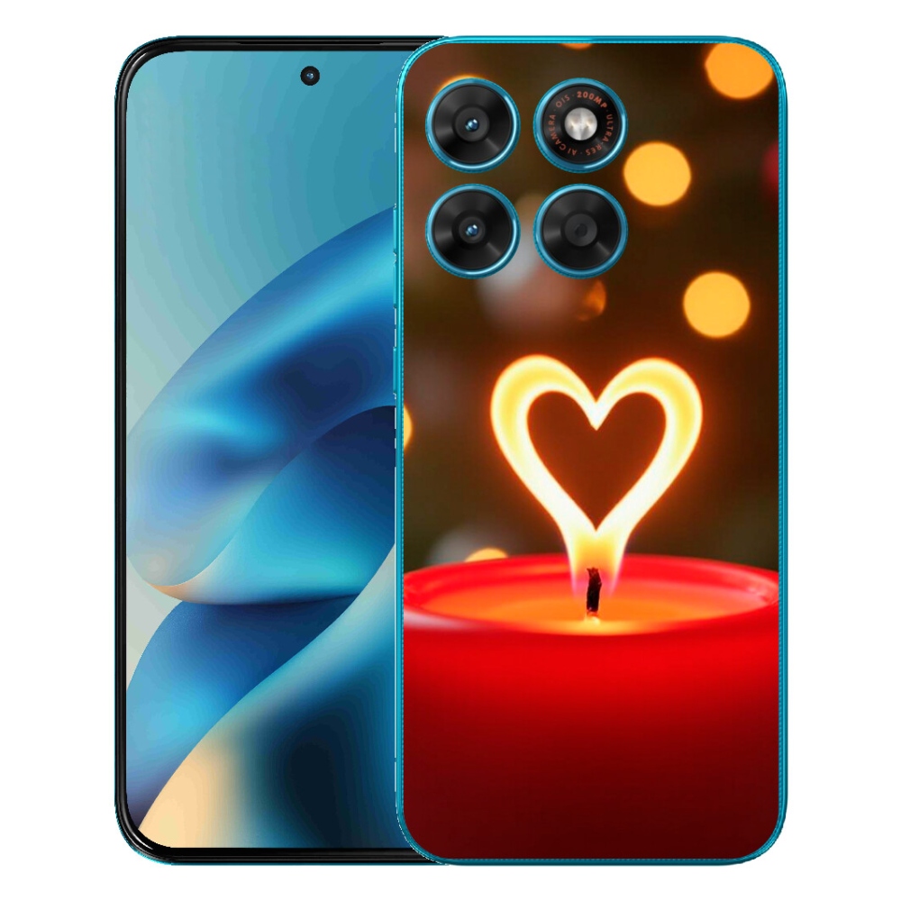 mmCase gél tok a Motorola Moto G87/G77/G67-hez – lángoló szív