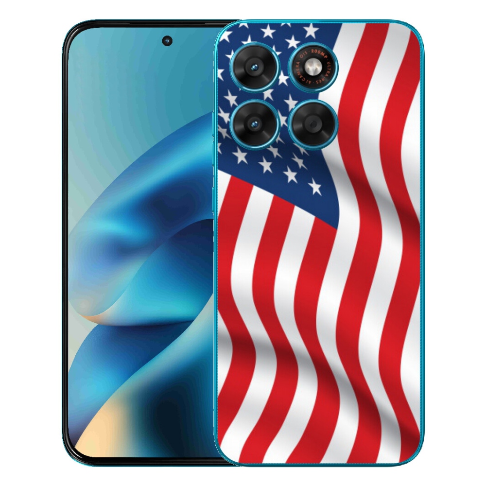 mmCase gél tok a Motorola Moto G87/G77/G67 készülékekhez – amerikai zászló