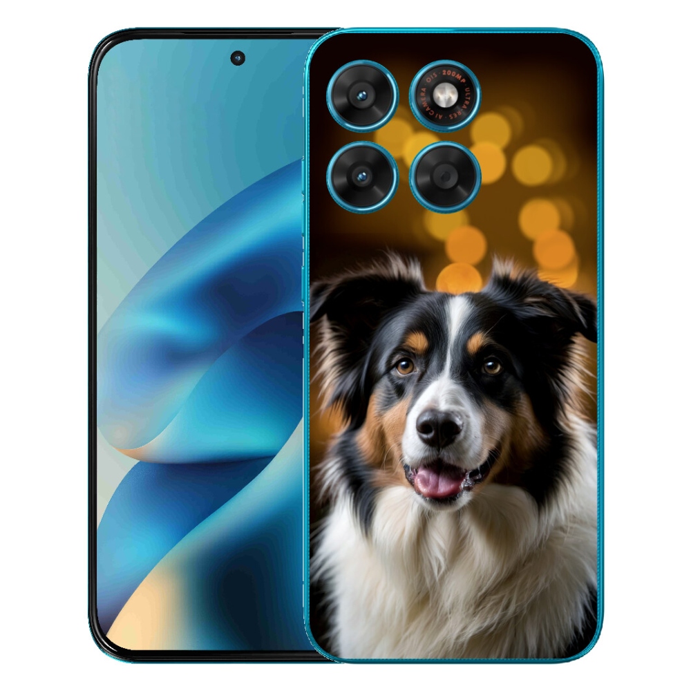 mmCase gél tok a Motorola Moto G87/G77/G67 készülékekhez – mosolygó ausztrál juhászkutya