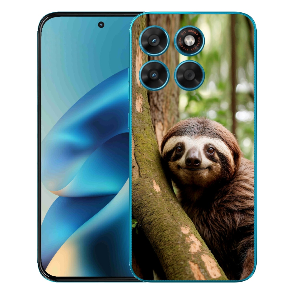 mmCase gél tok a Motorola Moto G87/G77/G67-hez – mosolygós lajhár