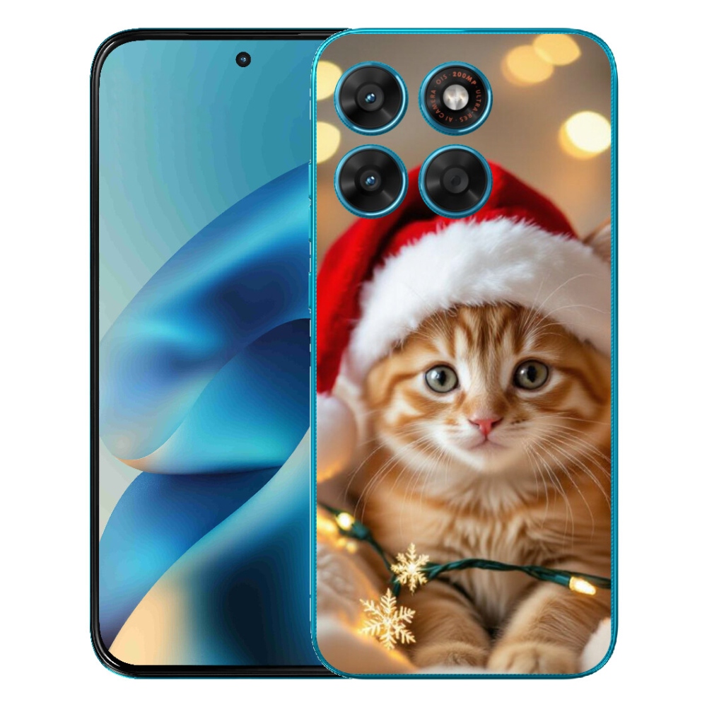mmCase gél tok a Motorola Moto G87/G77/G67 készülékekhez – karácsonyi cica