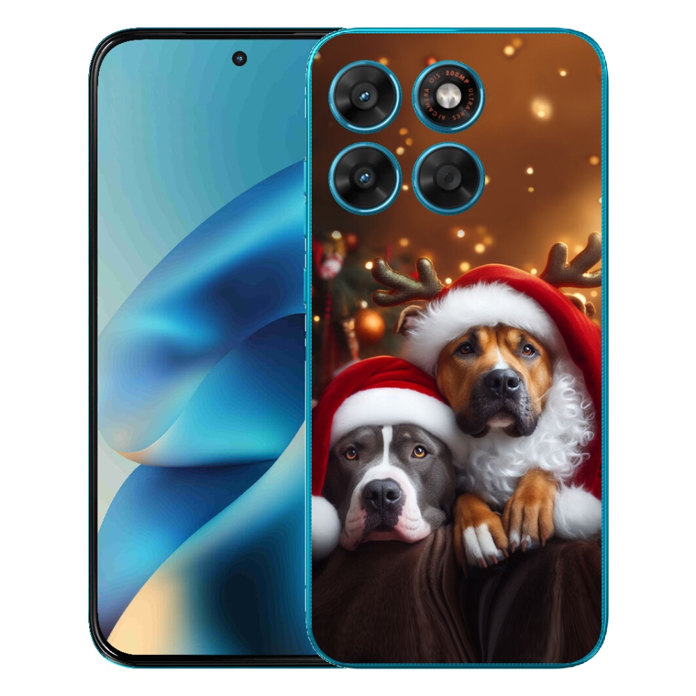 mmCase géltok a Motorola Moto G87/G77/G67 készülékekhez – karácsonyi kutyák