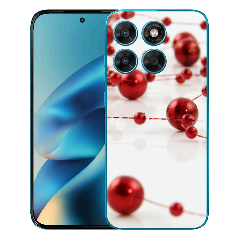 mmCase gél tok a Motorola Moto G87/G77/G67 készülékekhez – karácsonyi fényfüzér