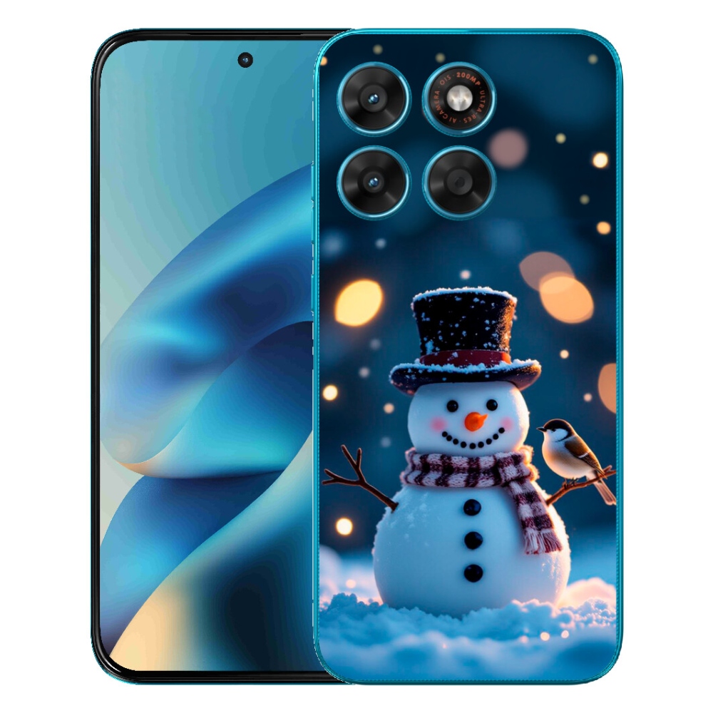 mmCase géltok a Motorola Moto G87/G77/G67 készülékekhez – karácsonyi hóember