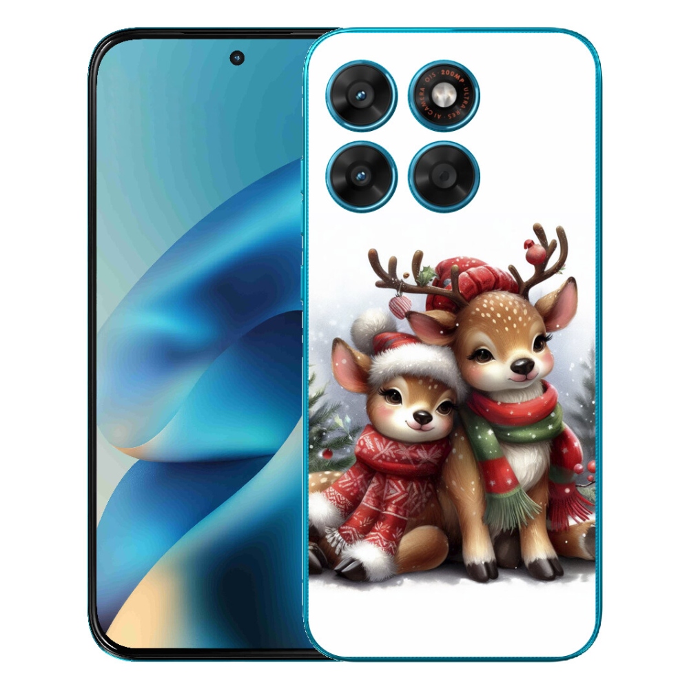 mmCase géltok a Motorola Moto G87/G77/G67 készülékekhez – karácsonyi rénszarvasok