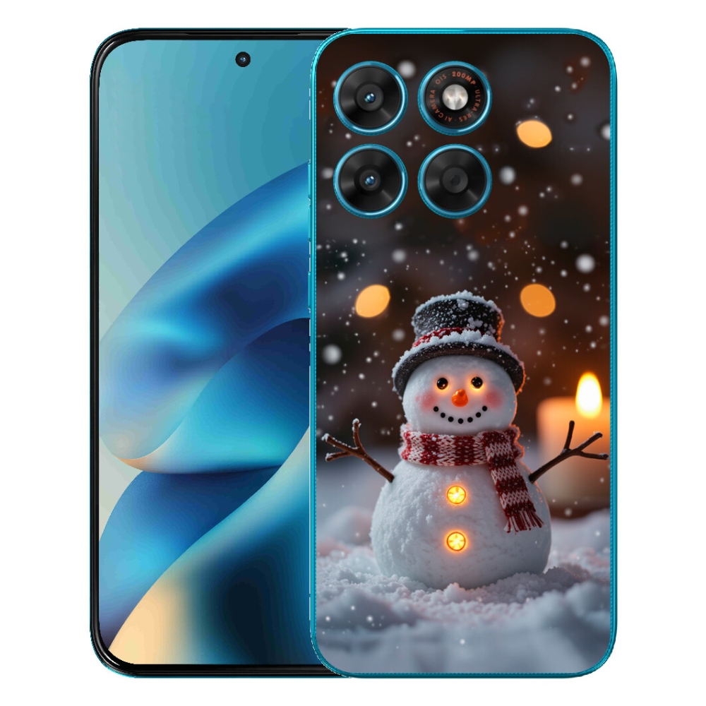 mmCase géltok a Motorola Moto G87/G77/G67 készülékekhez – vidám hóember