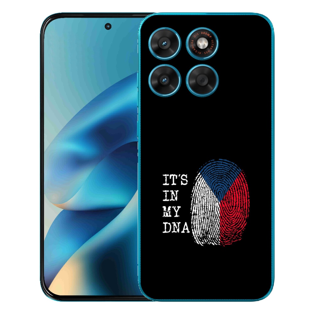mmCase gél tok a Motorola Moto G87/G77/G67-hez – zászló, ujjlenyomat, fekete háttér