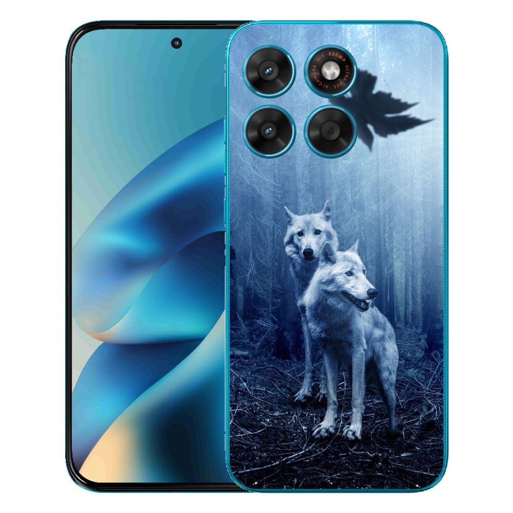 mmCase gélhuzat a Motorola Moto G87/G77/G67 készülékekhez – farkasok az erdőben